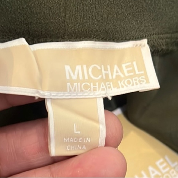 Michael Kors Military/Camo Green Elastic Waist Pants size Large NWT - Picture 12 of 13